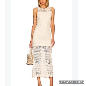 BB Dakota Crochet You Love Me Dress in Unbleached. Size XS. NWOT